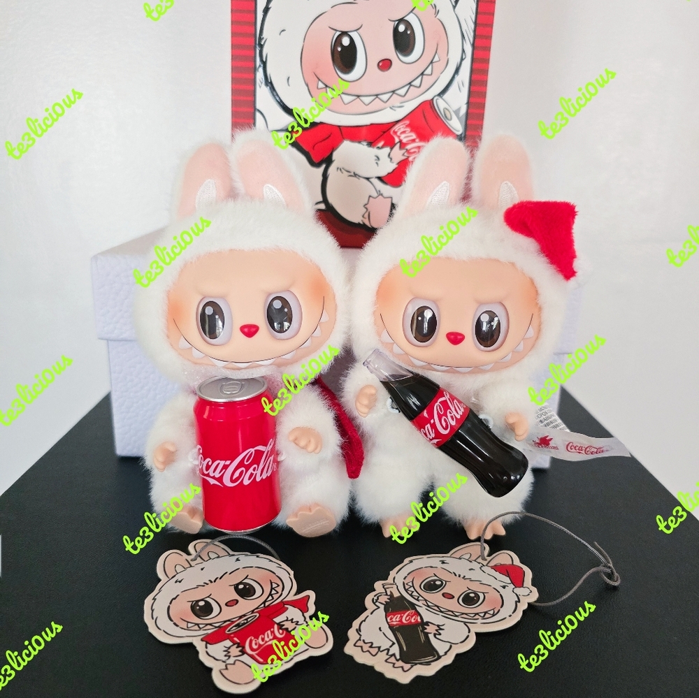 POP MART LABUBU THE MONSTERS COCA COLA VINYL FACE PENDANT - Picture 2 of 14